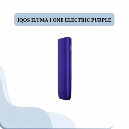 IQOS ILUMA i One Electric Purple all-in-one tobacco heating device with aluminum finish and USB-C charging port.
